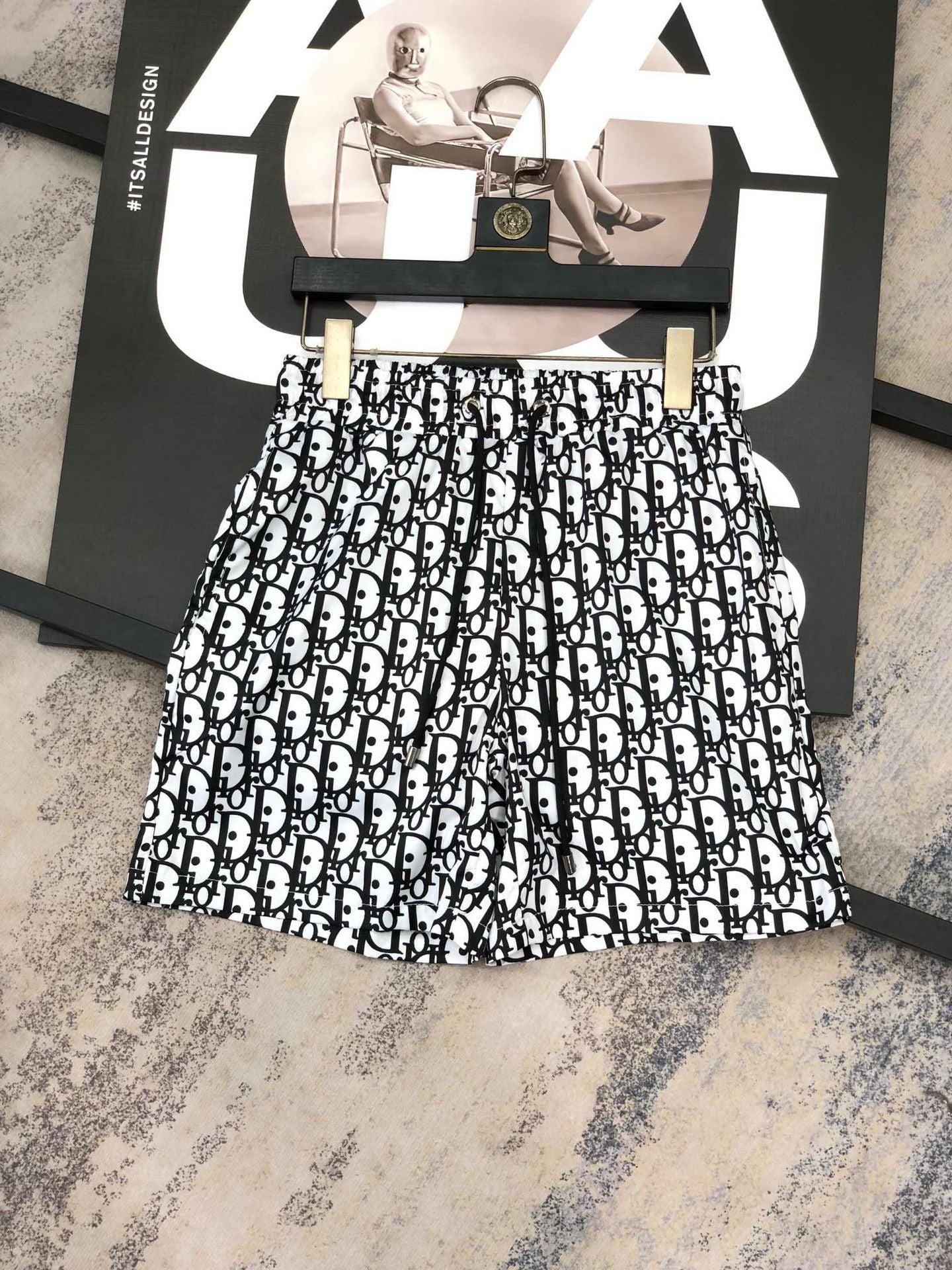 26. Comercio exterior transfronterizo: pantalones cortos de playa de moda para hombres, secado rápido con letra de baño junto a la playa, pantalones cortos interiores de playa, secado rápido