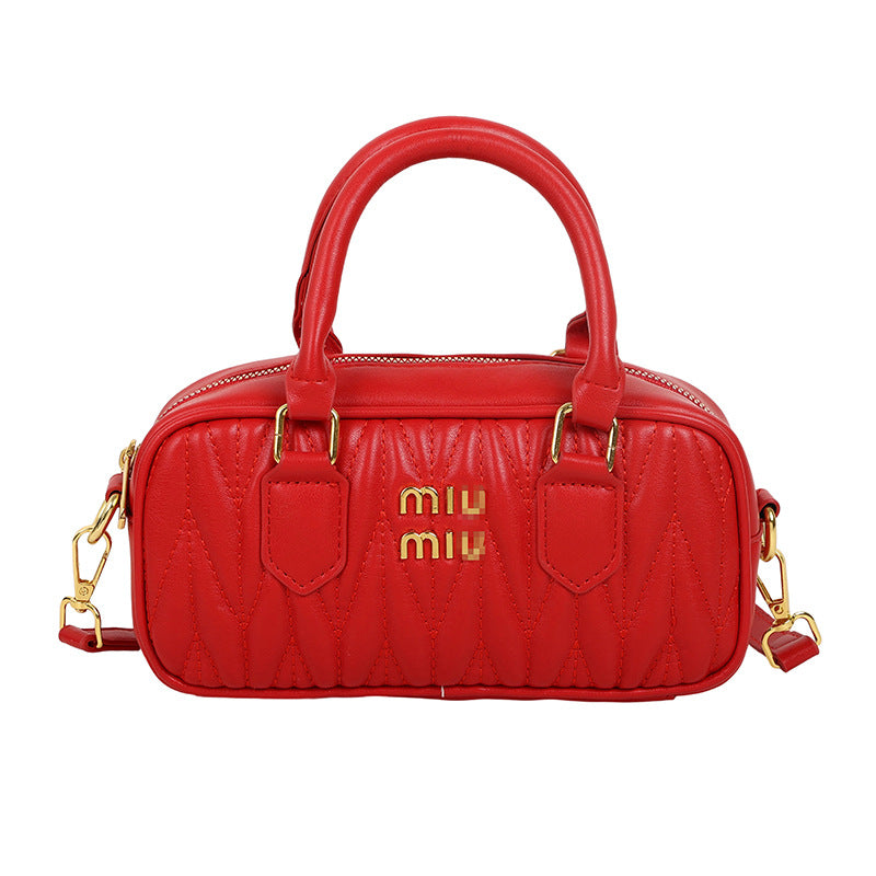Bolso de bolos de alta gama y de moda cuidadosamente seleccionado, nuevo bolso Boston 2025, bolso cruzado versátil de hombro para mujer
