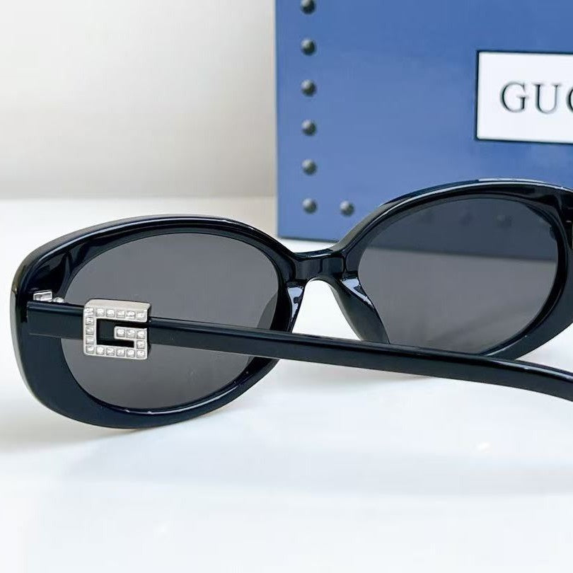 Gafas de sol para mujer de la marca G y nuevas gafas ovaladas con panel con letras y protección UV GG1684