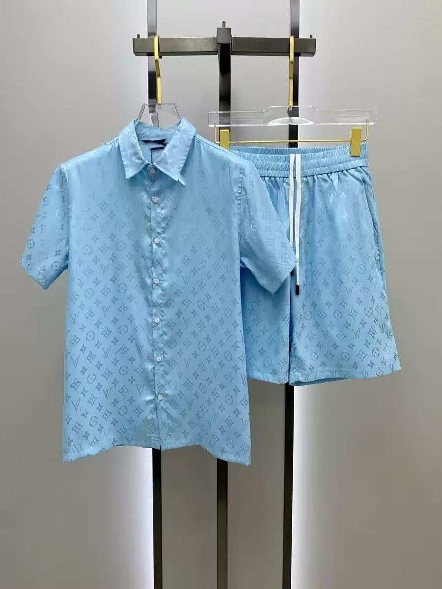Conjunto Camisa y Pantalón Corto Hombre | Estilo Europeo Verano