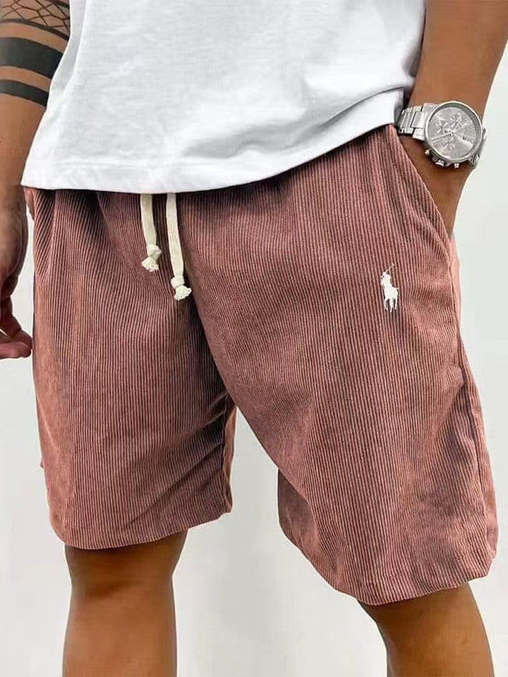 Pantalones Cortos Hombre | Deportivos Pana Bordado Pony Casual 2026