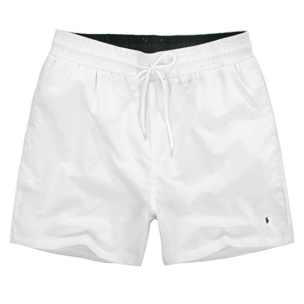 Polo de playa masculino de verano 2026 Shorts surf de tres puntas bordados con cordones Rápido Pantalones deportivos holgados Casual para casa