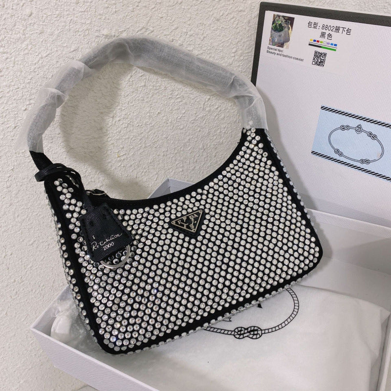 Bolso de brazo P Diamond 2024 Bolso de hombro estilo Hobo Fashion Baguette Fresh and Sweet