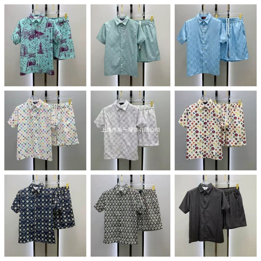 Conjunto Camisa y Pantalón Corto Hombre | Estilo Europeo Verano