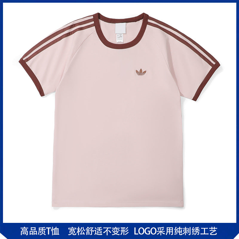 T-shirt unisex a tre strisce A | Ricamata