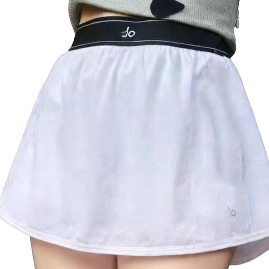 Aio mismo estilo 26 falda corta deportiva primavera/verano, falda de cintura alta antiexposición de cintura alta, falda fitness para correr, falda deportiva