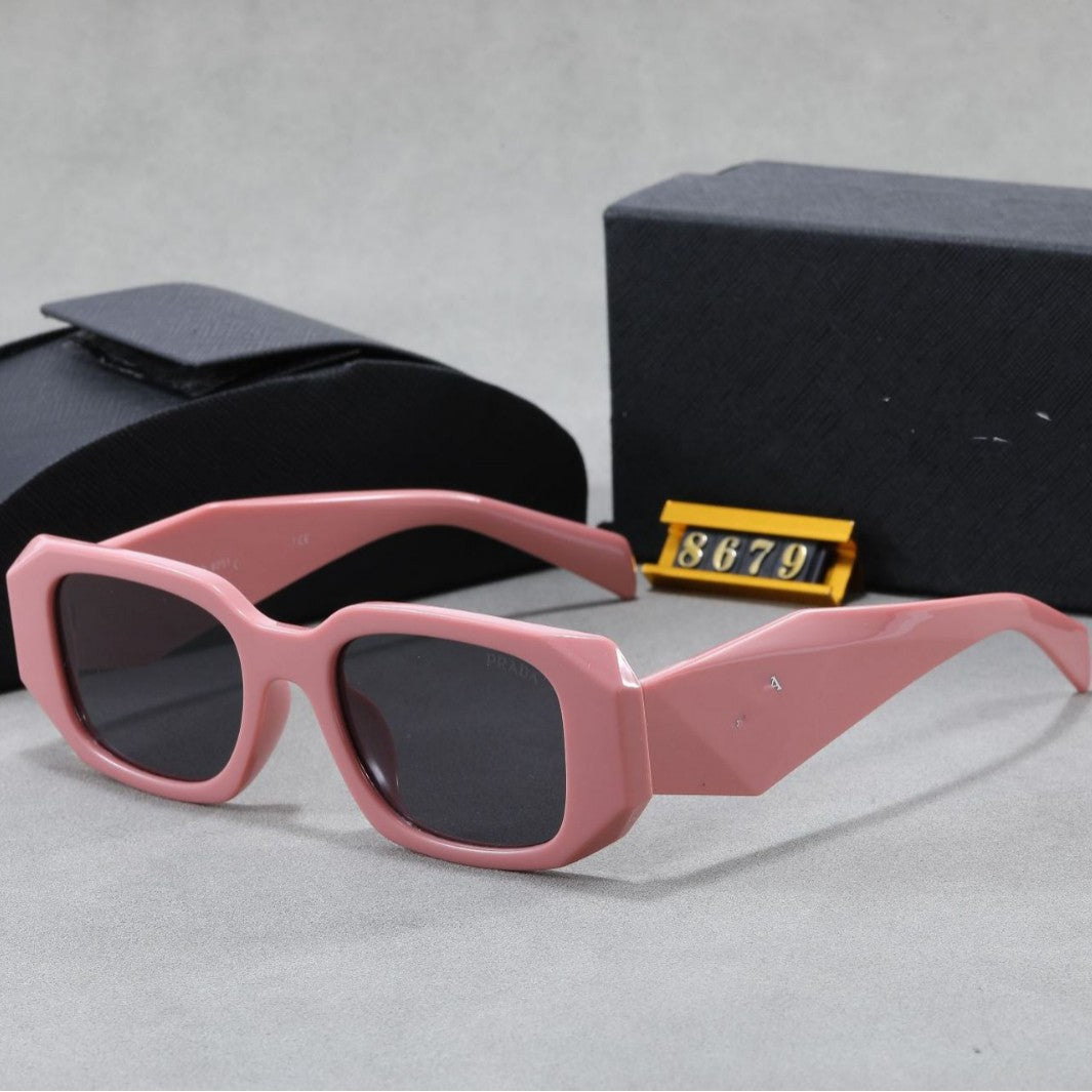 Gafas de sol P Family para mujeres e influencers Xiaohongshu, estilos de moda europeos y americanos, gafas de sol personalizadas de bloque irregular para hombres y mujeres