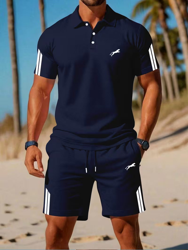 Completo 3D manica corta + pantaloncini | Asciugatura rapida uomo Mix