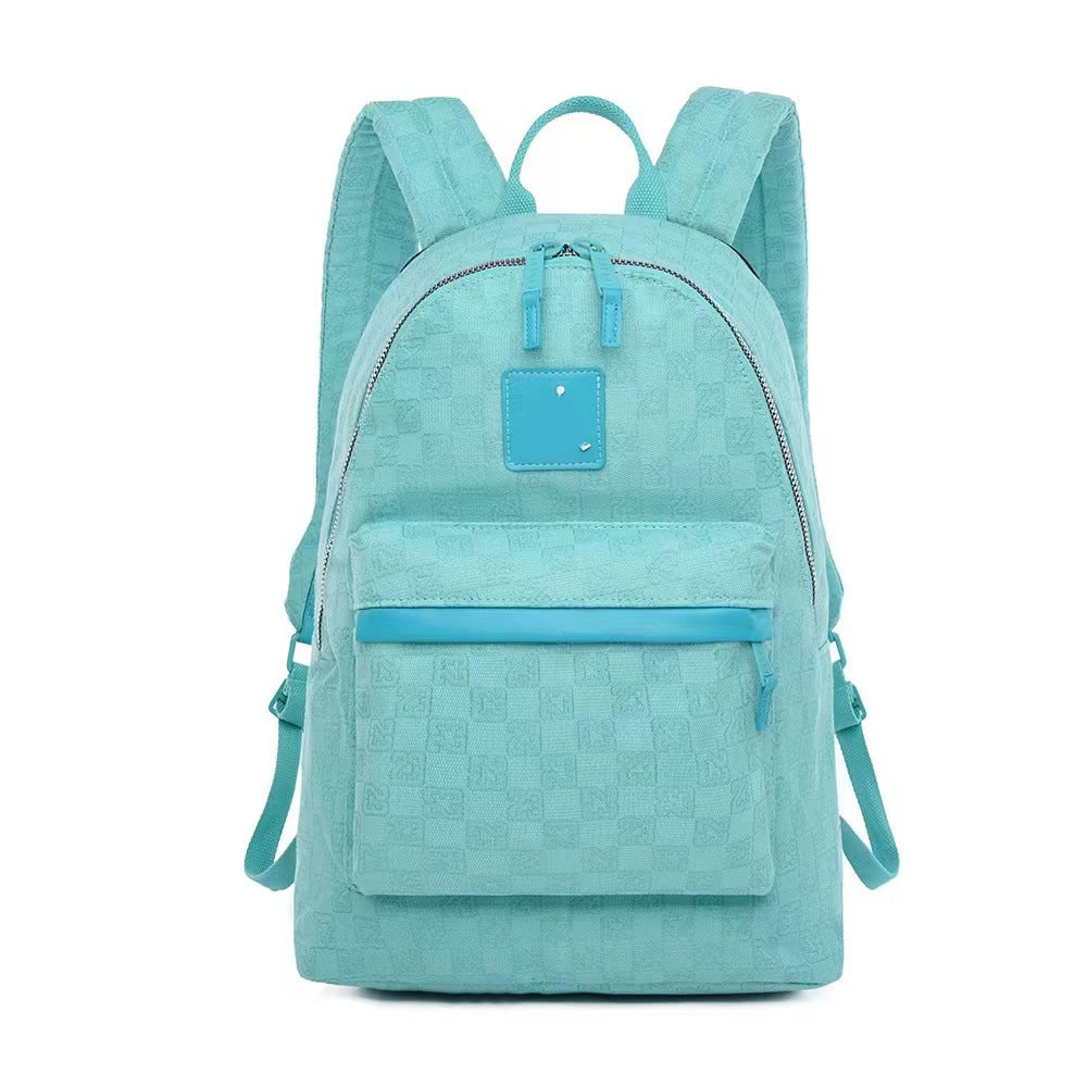 Mochila de letras de cuadros de moda con estampado de tablero de ajedrez, mochila escolar cosida, bolsa de viaje, mochila deportiva de marca de moda a cuadros para hombres y mujeres