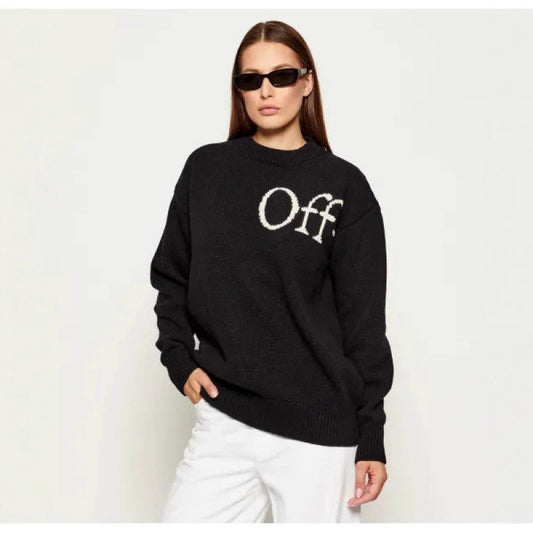 Maglia jacquard girocollo donna