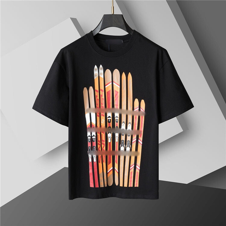Versión correcta de 2026 de la nueva camiseta ligera de lujo de verano, camiseta de manga corta de cuello redondo y versátil para hombres y mujeres, países extranjeros de Europa y Estados Unidos