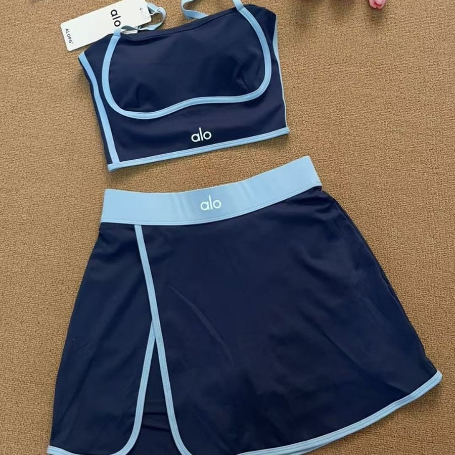 Conjunto de yoga para mujer, antiexposición y a prueba de descargas eléctricas, mono de yoga para correr al aire libre, mono de yoga fino de verano