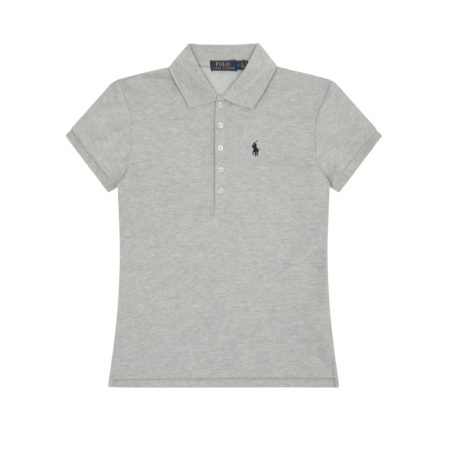 2024 Verano de moda 2024 Nuevo War Horse Camisa Polo Casual Sencilla de Cinco Botones Bordada para Mujer, Manga Corta