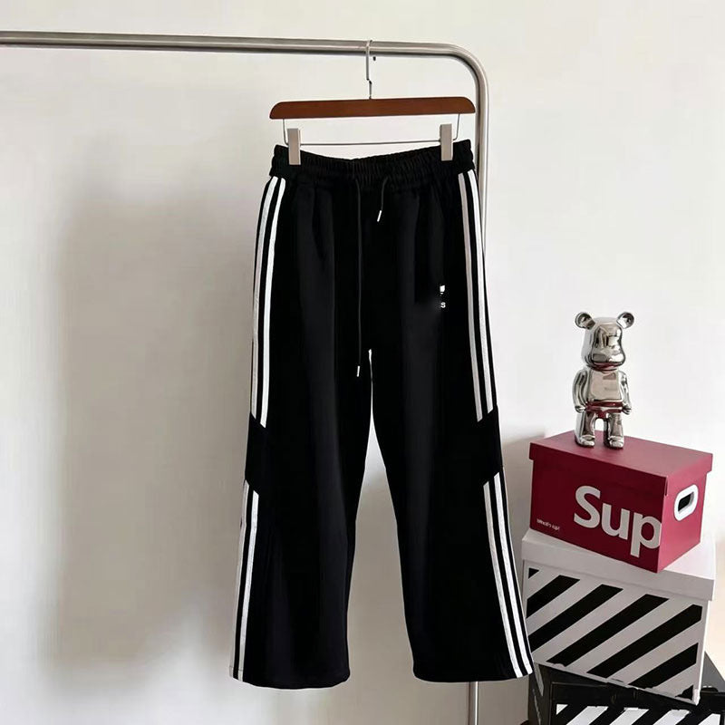 Striped Loose-Fit Sweatpants A
