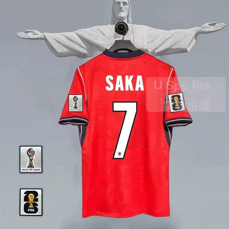 Francia, Brasil, Portugal, España, Argentina, número de partido en casa 19, Yamal, camiseta de fútbol, edición fan