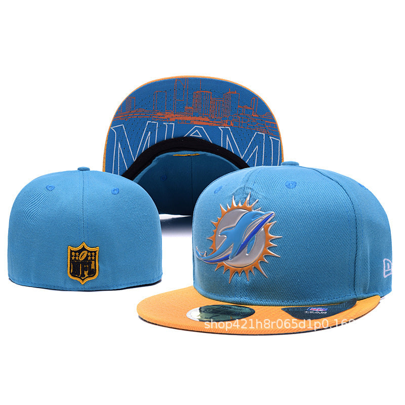 Baseball-Cap, geschlossene Rückseite, flacher Schirm, Mix | Unisex, verstellbar, gebogener Schirm