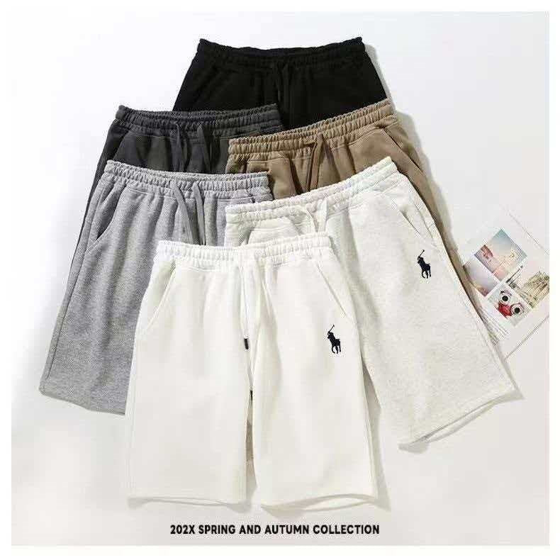 Shorts de algodón ásperos de comercio internacional transfronterizo, unisex, ropa exterior de verano, deportiva casual holgada y versátil estilo con el logo de ponis