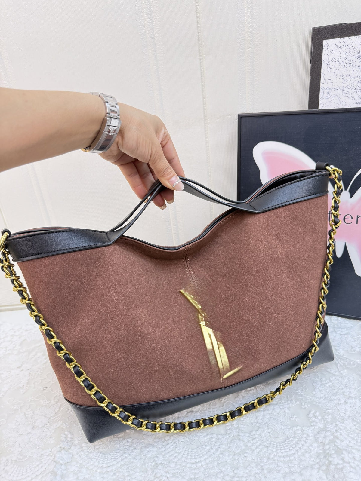 Women's Colorblock Bucket Bag | 2025 Niche Fashion Crossbody | No Box