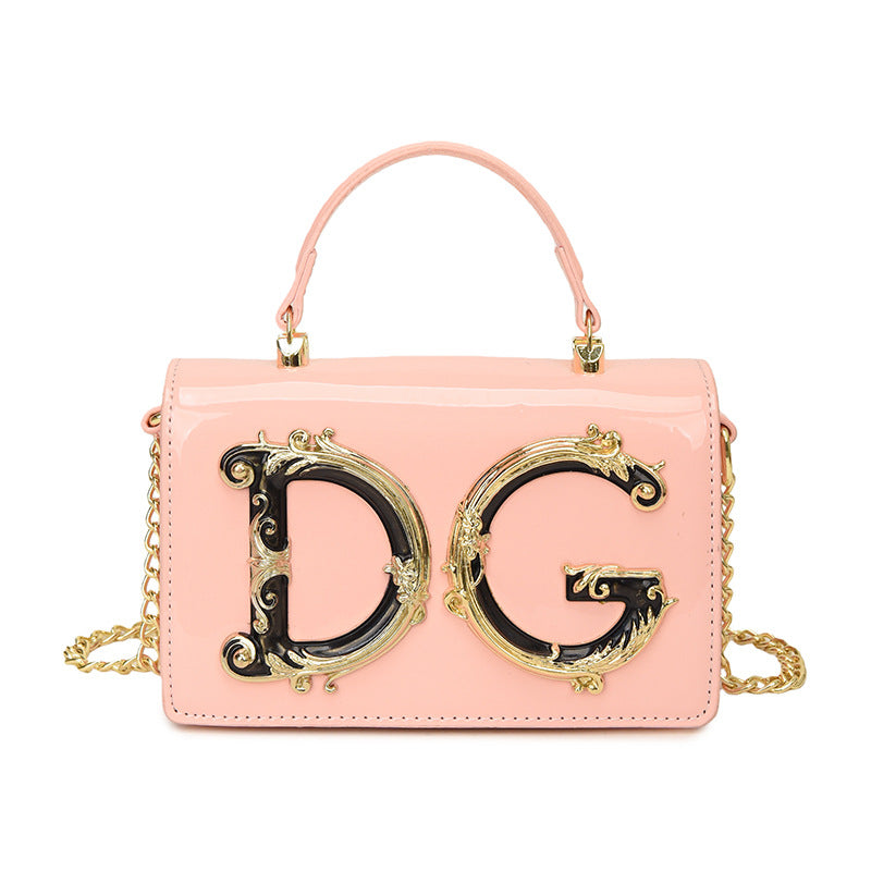 Borsa donna in vernice | Tracolla a catena sera moda versatile | Senza scatola