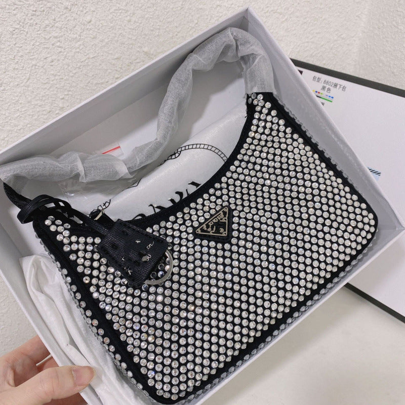 Bolso de brazo P Diamond 2024 Bolso de hombro estilo Hobo Fashion Baguette Fresh and Sweet