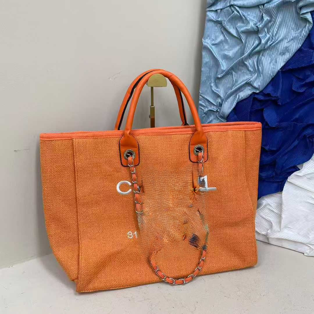 Women's Embroidered Linen Beach Bag | Elegant Large Capacity Summer Shoulder Tote | No Box