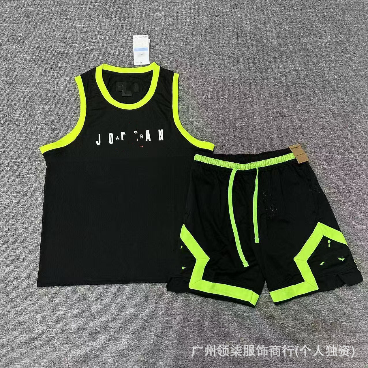 Nuevo chaleco deportivo de baloncesto Flying Man con pantalones cortos, chaleco deportivo casual de correr de secado rápido, transpirable y holgado