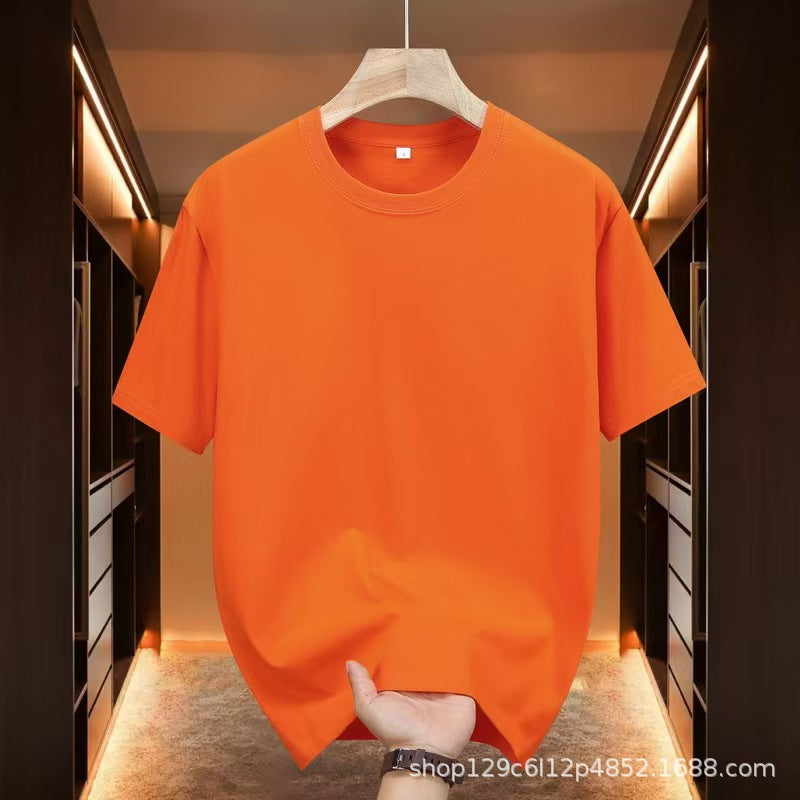 Camiseta Unisex Logo Pegatina Cuello Redondo Manga Corta