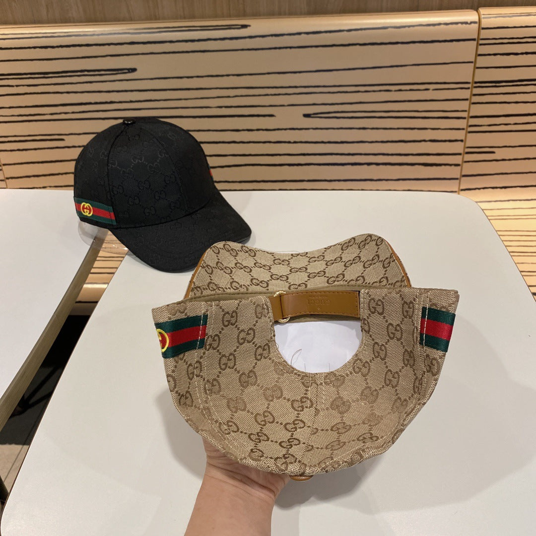 Casquette de baseball à monogramme GG et bande rouge et verte | Unisexe Été