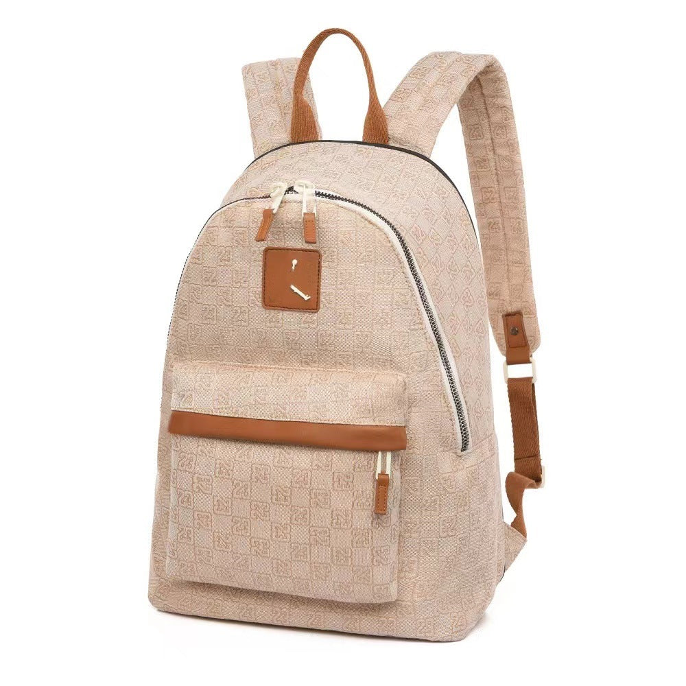Mochila de letras de cuadros de moda con estampado de tablero de ajedrez, mochila escolar cosida, bolsa de viaje, mochila deportiva de marca de moda a cuadros para hombres y mujeres