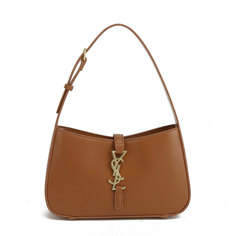 Bolso pequeño de alta gama para mujer, nuevo bolso de cuero suave y moderno en las axilas 2025, bolso baguette elegante para mujer, bolso de un solo hombro