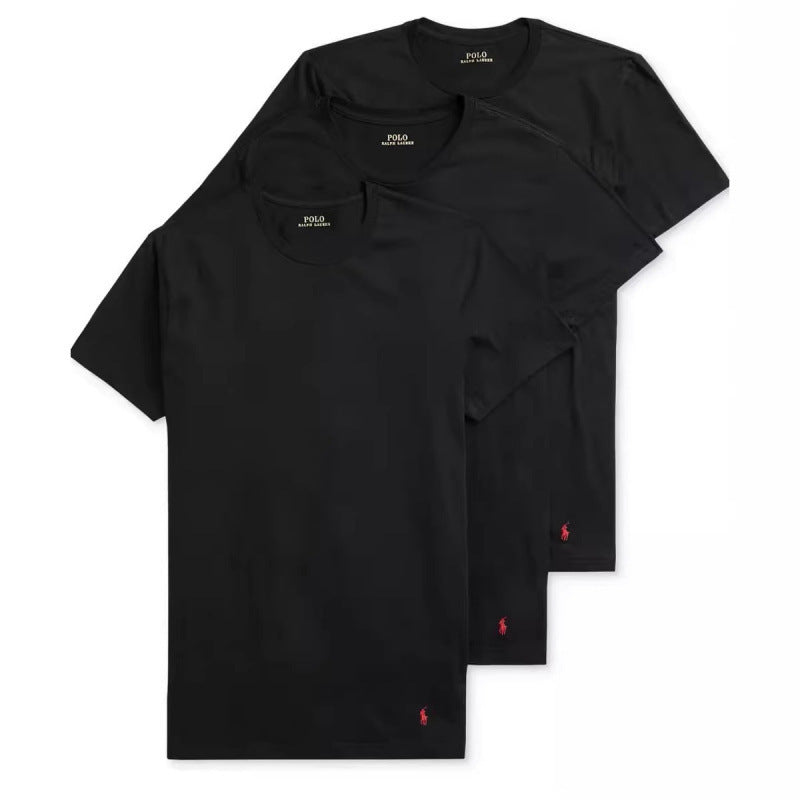 Nueva camiseta de polo con bordado cruz de ponis con corte clásico de algodón puro 230g 230g