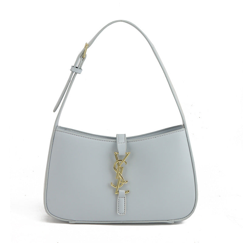 Bolso pequeño de alta gama para mujer, nuevo bolso de cuero suave y moderno en las axilas 2025, bolso baguette elegante para mujer, bolso de un solo hombro