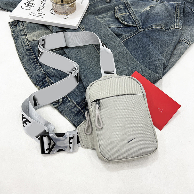 Nuevo bolso bandolera de viaje para verano, bolso de cintura de nylon para deportes al aire libre para hombres, bolso versátil de cofre tipo letras para mujer