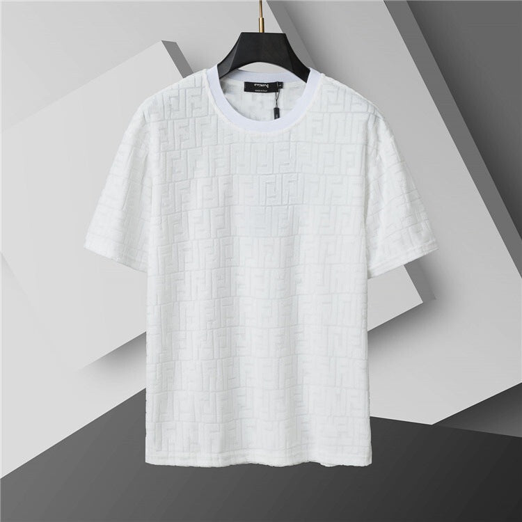 Camiseta de repuesto de algodón de lujo de alta gama transfronteriza, de manga corta de cuello redondo, moda veraniega, dropshipping casual versátil 1