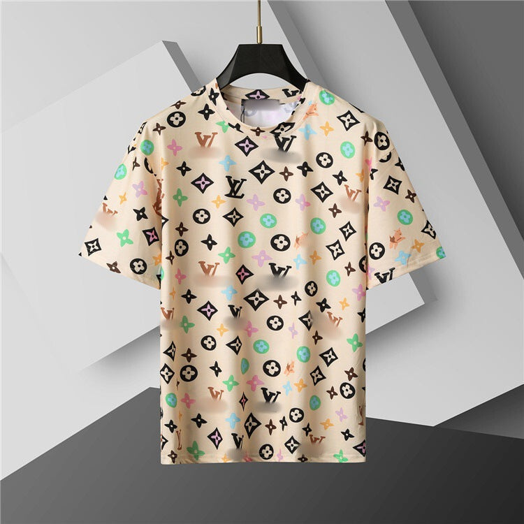 Versión correcta de 2026 de la nueva camiseta ligera de lujo de verano, camiseta de manga corta de cuello redondo y versátil para hombres y mujeres, países extranjeros de Europa y Estados Unidos