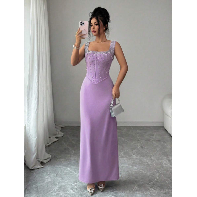 Vestido Nuevo Vestido Cruzado de Fronteras 2026 de Amazon Europa & América, cuello cuadrado, cintura ajustada, envolvente de cadera, elegante, romántico y exquisito