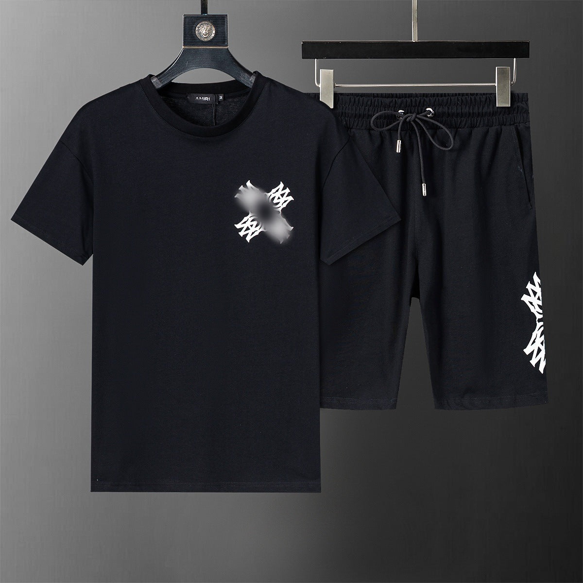 ()25 nuevos pantalones cortos B familia G Jacquard Moda casual Traje de comercio exterior para hombres y mujeres Trajes de primavera para hombre