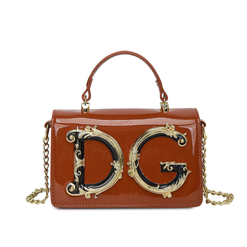 Borsa donna in vernice | Tracolla a catena sera moda versatile | Senza scatola