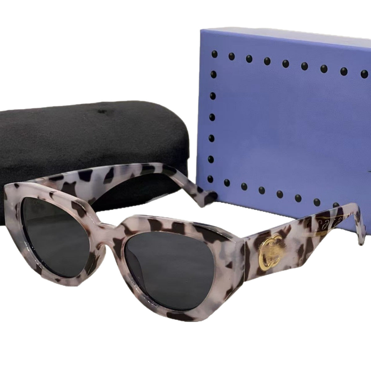 Nuevas gafas personalizadas de moda retro con ojo de gato europeas y americanas, gafas unisex bloqueadoras de UV INS