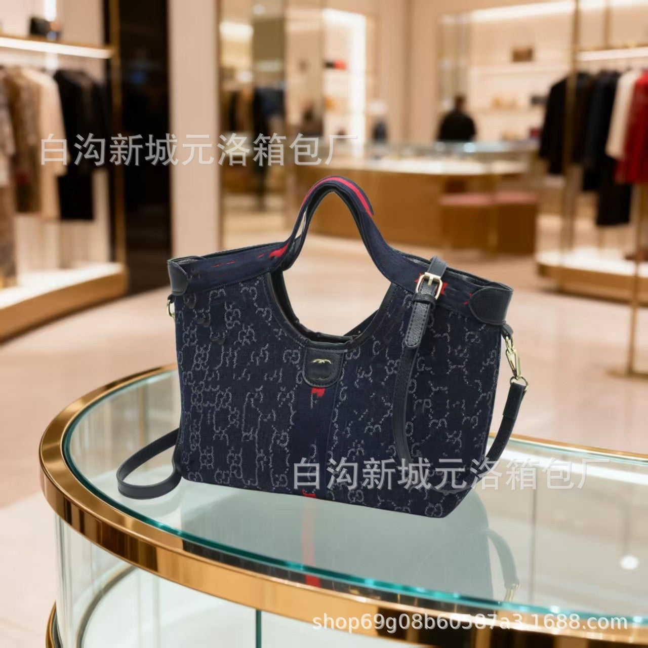 Comercio exterior mayorista transfronterizo de Guangzhou, modelo de alta edición doble grande para las axilas, bolso cruzado de un solo hombro colgante, cubo de gran capacidad