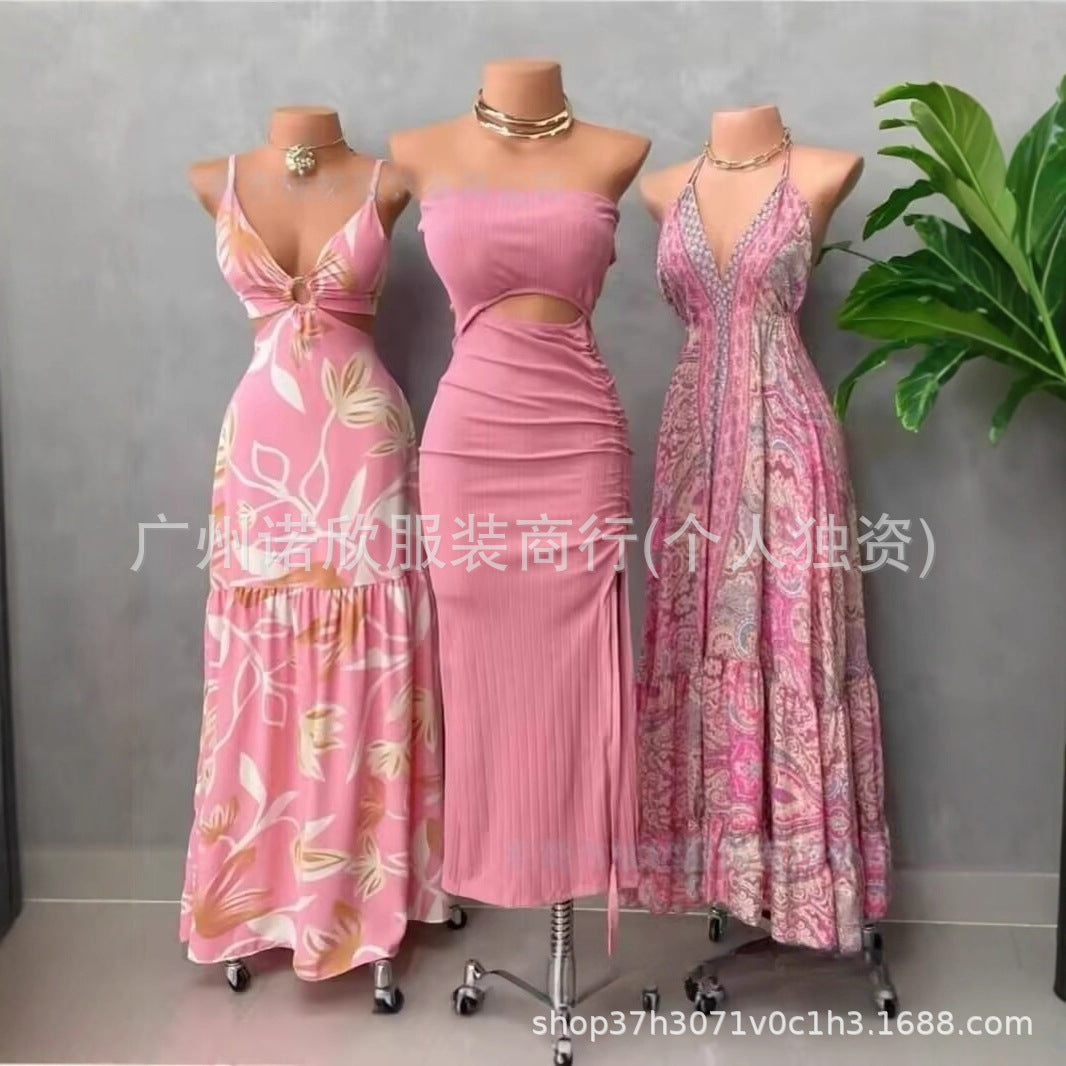 Comercio exterior, exportación, moda mayorista para damas visten con trece líneas de fuentes