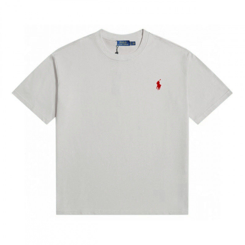 Klassisches RL-T-Shirt aus reiner Baumwolle für Herren | Rundhalsausschnitt Kurzarm Bestickt