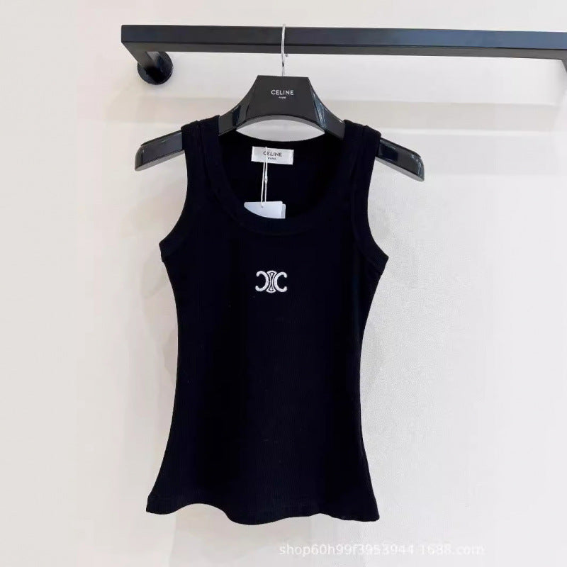 Women's Tank Top CE | Embroidered Letters