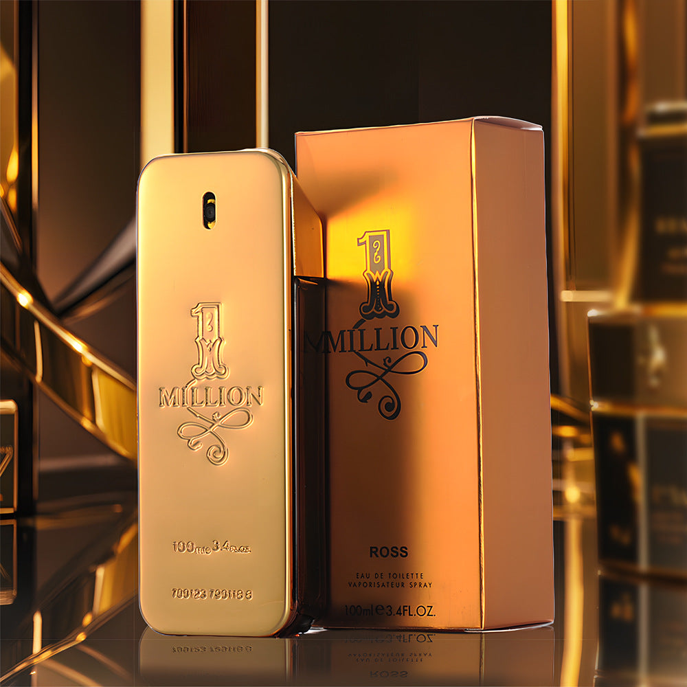 Perfume masculino Golden Million BRIC transfronterizo 100ml, notas maderas de cuero duradera, perfume fuerte para caballeros