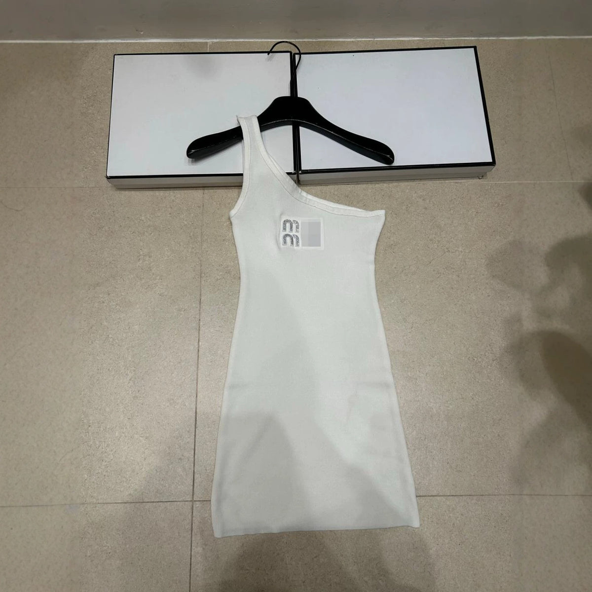 MM Sleeveless Dress | 3D Lettering and Slim Fit
