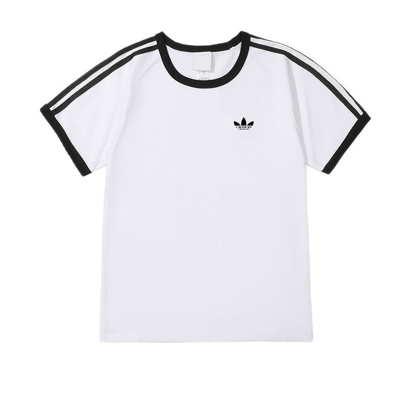 T-shirt unisex a tre strisce A | Ricamata
