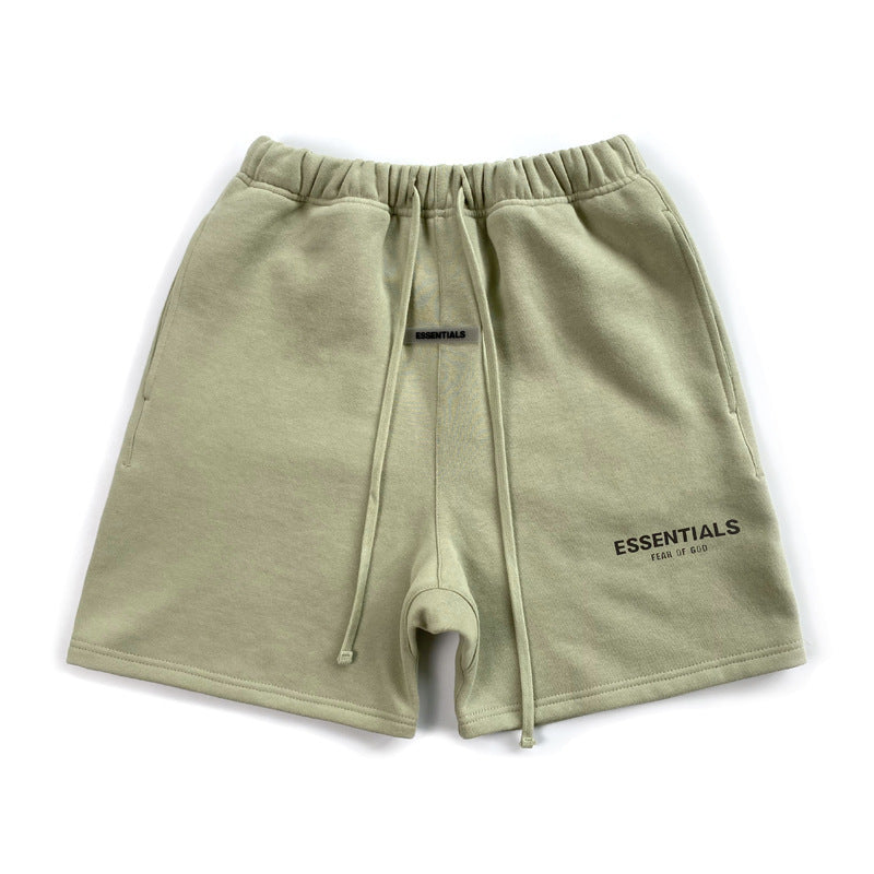 Nuevos pantalones cortos de doble línea OFGO 2025, pantalones cortos deportivos casuales de algodón de cinco puntos, pantalones cortos de verano de secado rápido de calle