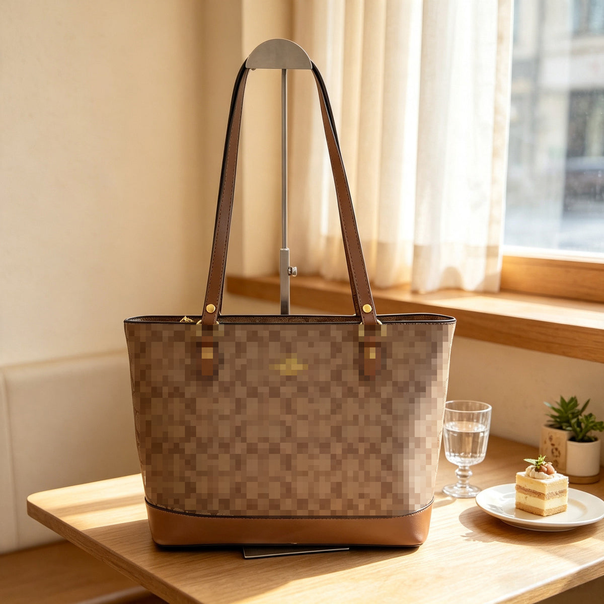 Damen-Schultertasche mit Kou-Letter-Print | Vintage mit großem Fassungsvermögen | Ohne Karton
