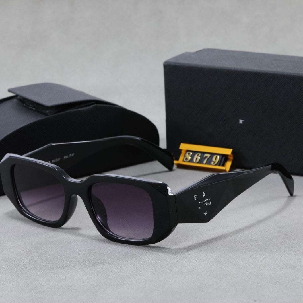 Gafas de sol P Family para mujeres e influencers Xiaohongshu, estilos de moda europeos y americanos, gafas de sol personalizadas de bloque irregular para hombres y mujeres