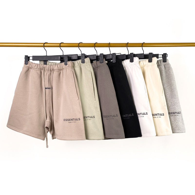 Nuevos pantalones cortos de doble línea OFGO 2025, pantalones cortos deportivos casuales de algodón de cinco puntos, pantalones cortos de verano de secado rápido de calle